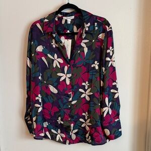 NWT Haver and Blair Multicolor Floral Button-Down Shirt size L